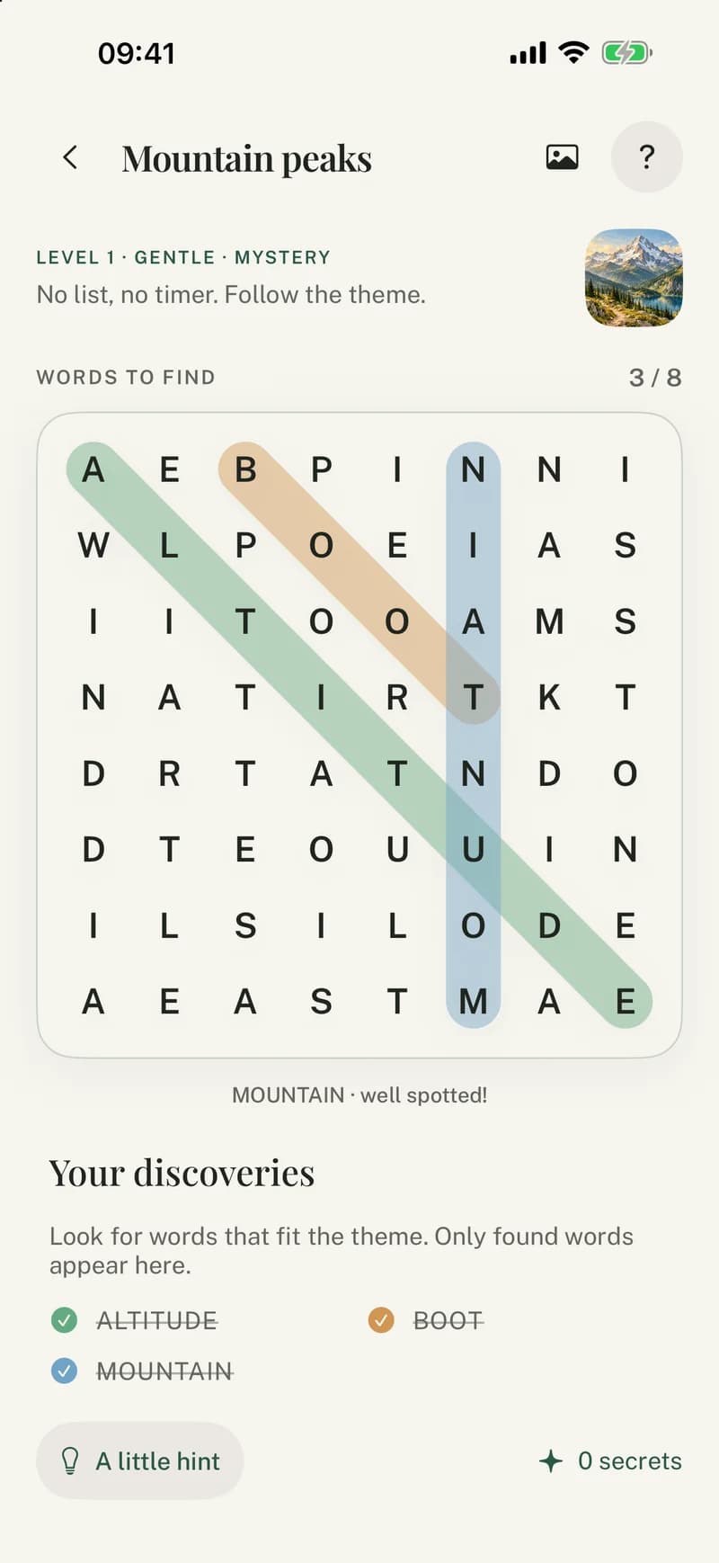 Mystery. Let the words reveal themselves.