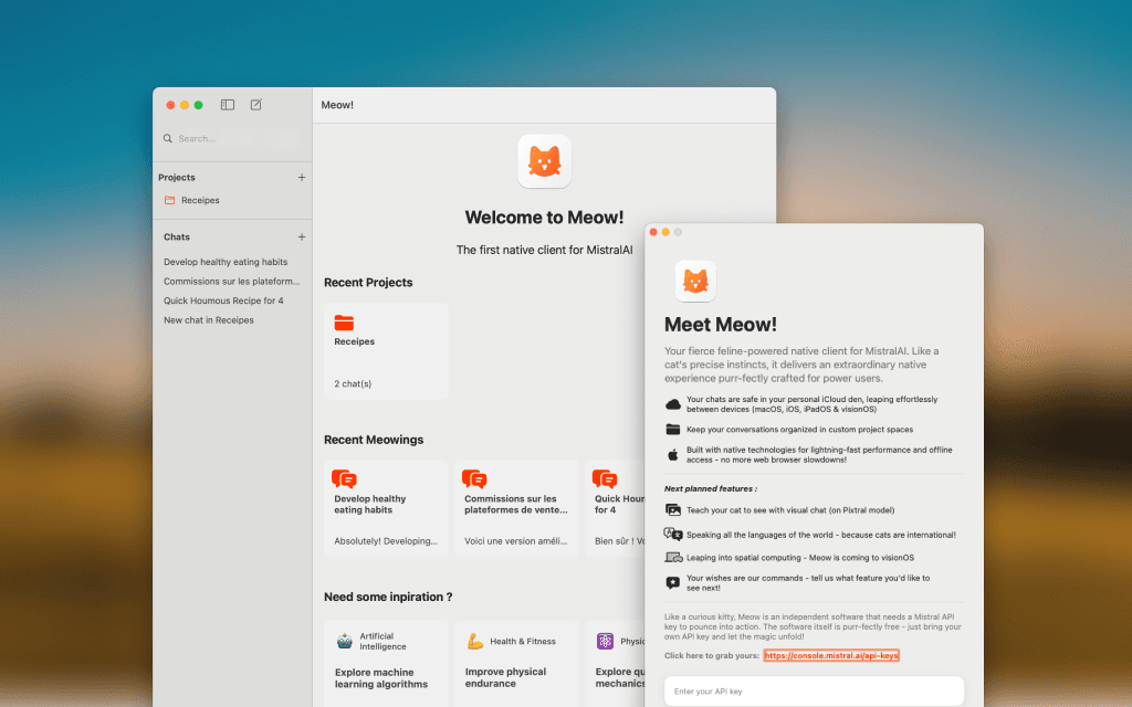 Meow home interface